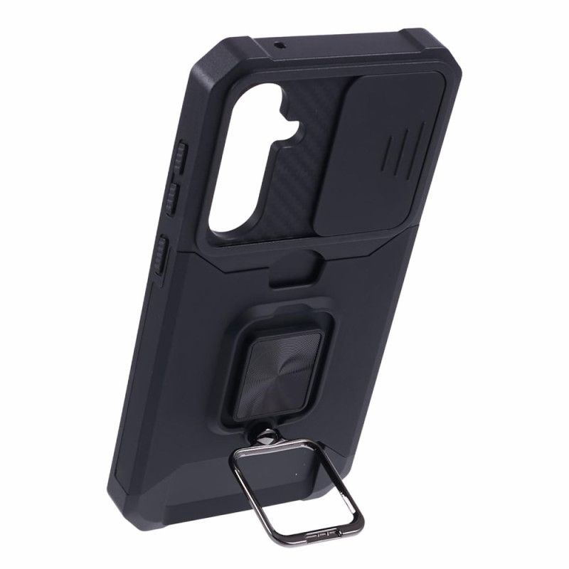 Etui Samsung Galaxy S24 5g Przesuwany Uchwyt Na Kartę I Wspornik Do Ochrony Aparatu