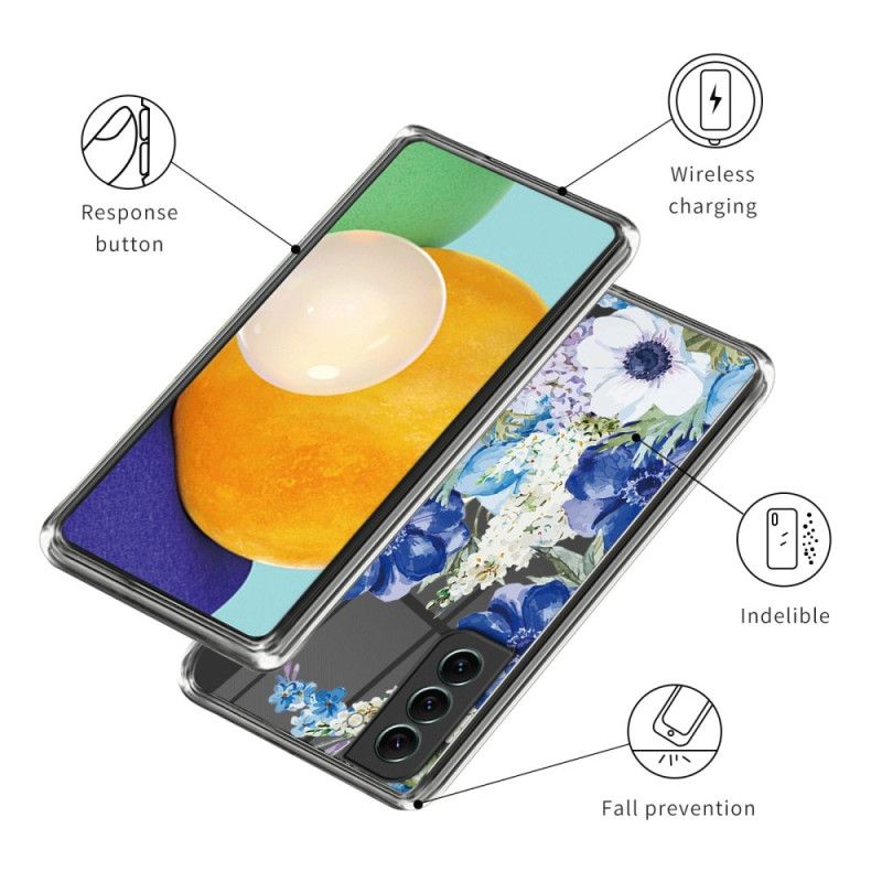 Etui Samsung Galaxy S24 5g Przezroczyste Kwiaty Etui Ochronne