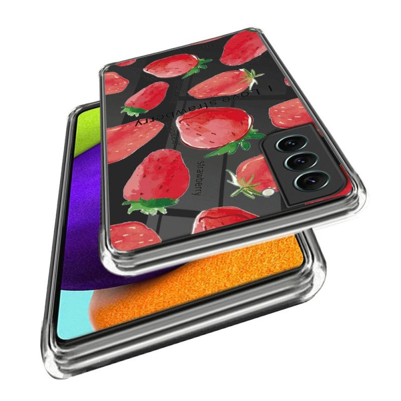 Etui Samsung Galaxy S24 5g Przezroczyste Truskawki Etui Ochronne