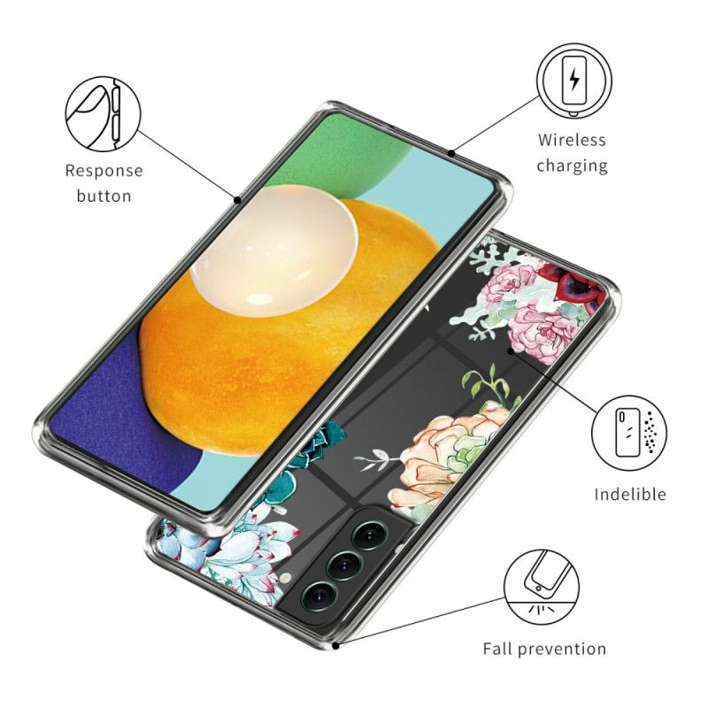 Etui Samsung Galaxy S24 5g Przezroczysty Kwiatowy
