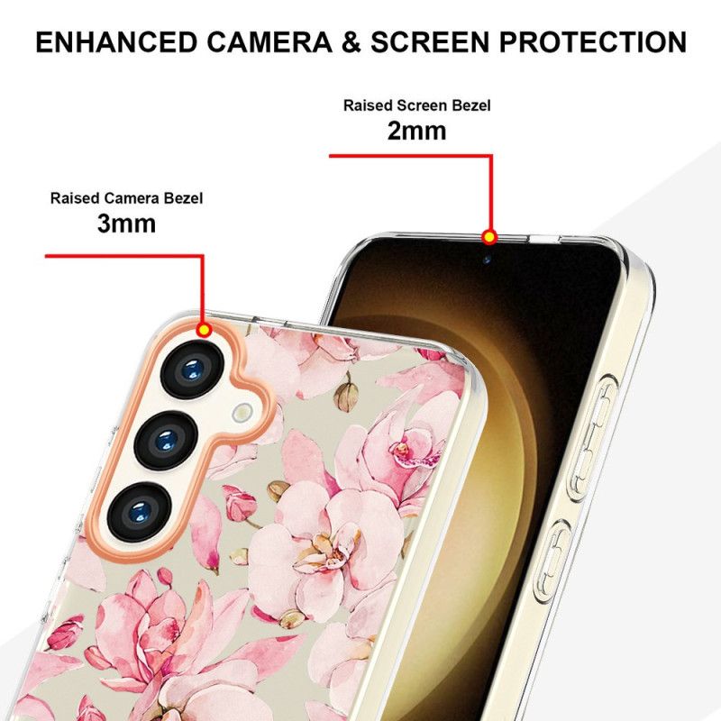 Etui Samsung Galaxy S24 5g Seria Kwiatowa