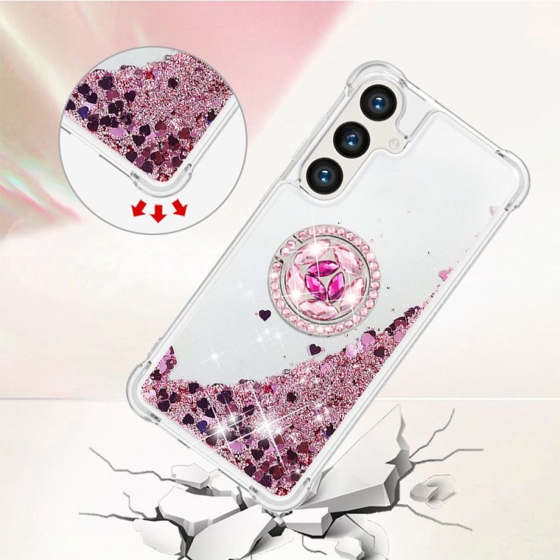 Etui Samsung Galaxy S24 5g Z Brokatowym Pierścieniem Podtrzymującym