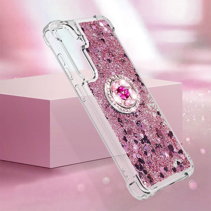 Etui Samsung Galaxy S24 5g Z Brokatowym Pierścieniem Podtrzymującym