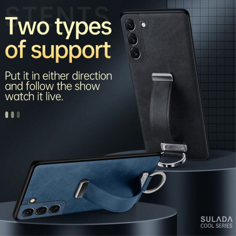 Futerały Samsung Galaxy S24 5g Etui Na Telefon Efekt Skóry Ze Wsparciem I Pierścieniem Sulada