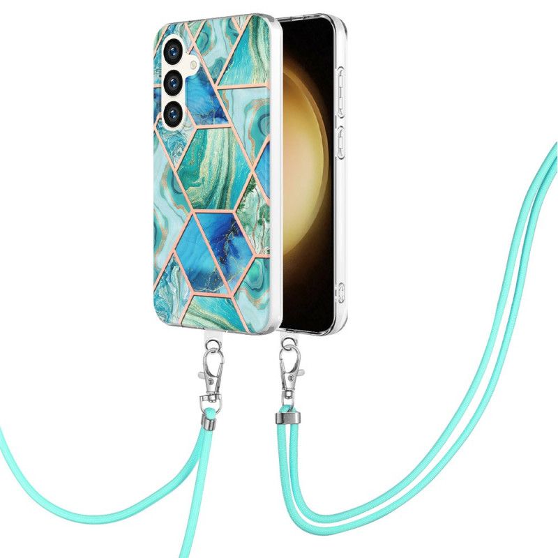 Futerały Samsung Galaxy S24 5g Etui Na Telefon Geometryczny Sznur Marmurowy