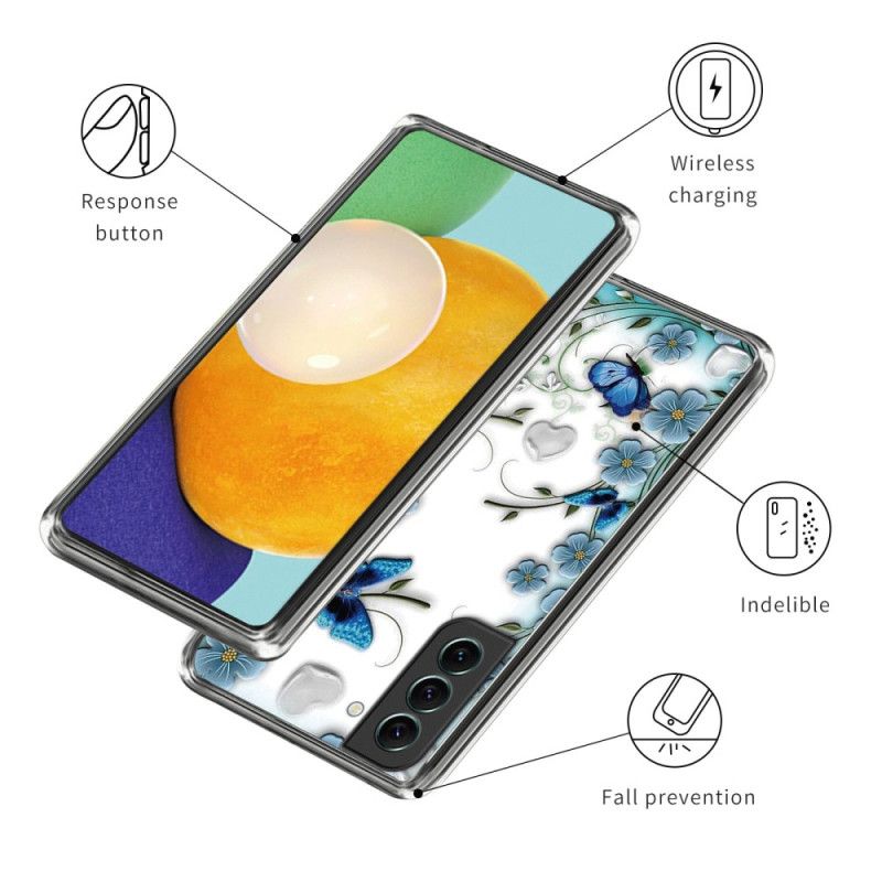 Futerały Samsung Galaxy S24 5g Etui Na Telefon Motyle I Kwiaty
