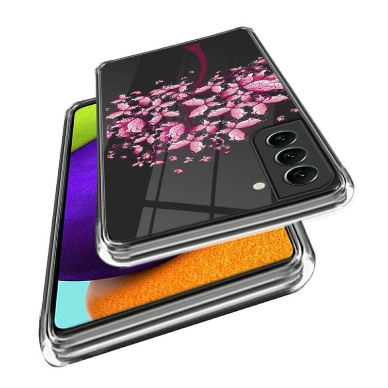 Futerały Samsung Galaxy S24 5g Etui Na Telefon Przezroczyste Różowe Kwiaty