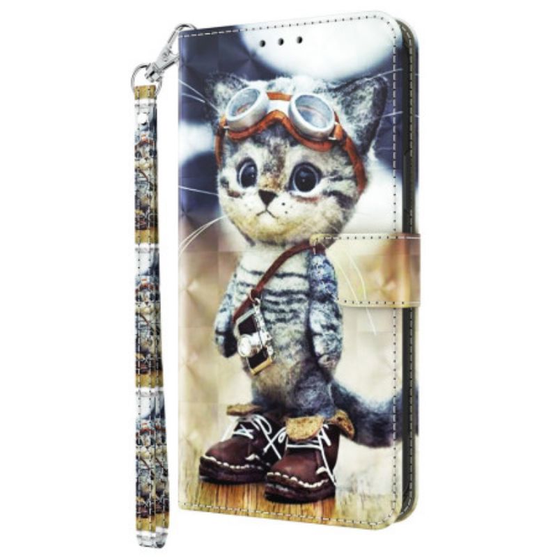 Obudowa Samsung Galaxy S24 5g Etui Na Telefon Kot Lotnik Z Paskiem