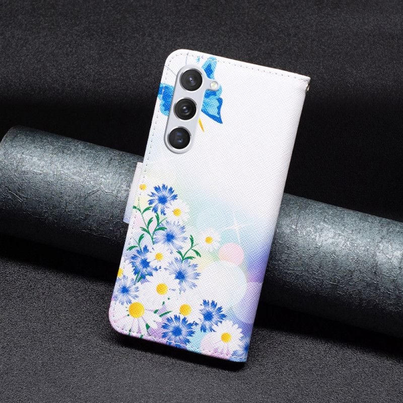Obudowa Samsung Galaxy S24 5g Etui Na Telefon Niebieskie Motyle I Kwiaty