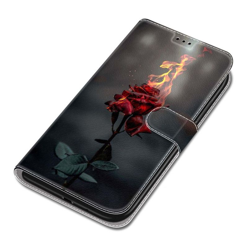Obudowa Samsung Galaxy S24 5g Etui Na Telefon Ognisty Róż Z Paskiem