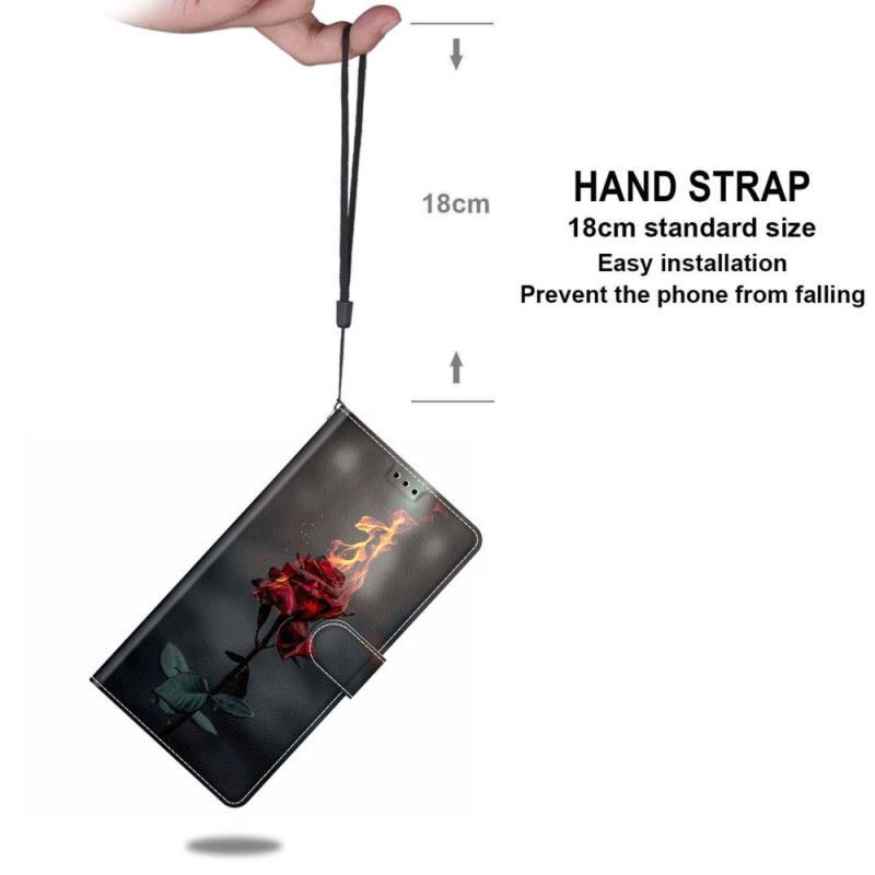 Obudowa Samsung Galaxy S24 5g Etui Na Telefon Ognisty Róż Z Paskiem