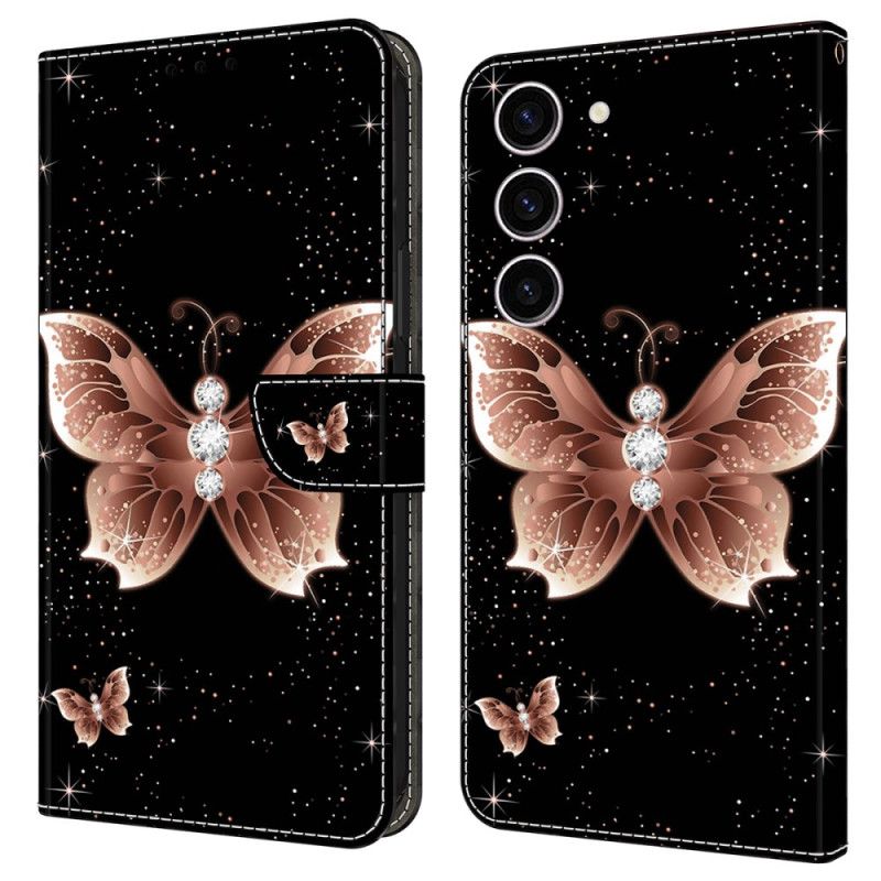 Obudowa Samsung Galaxy S24 5g Etui Na Telefon Różowy Diamentowy Motyl