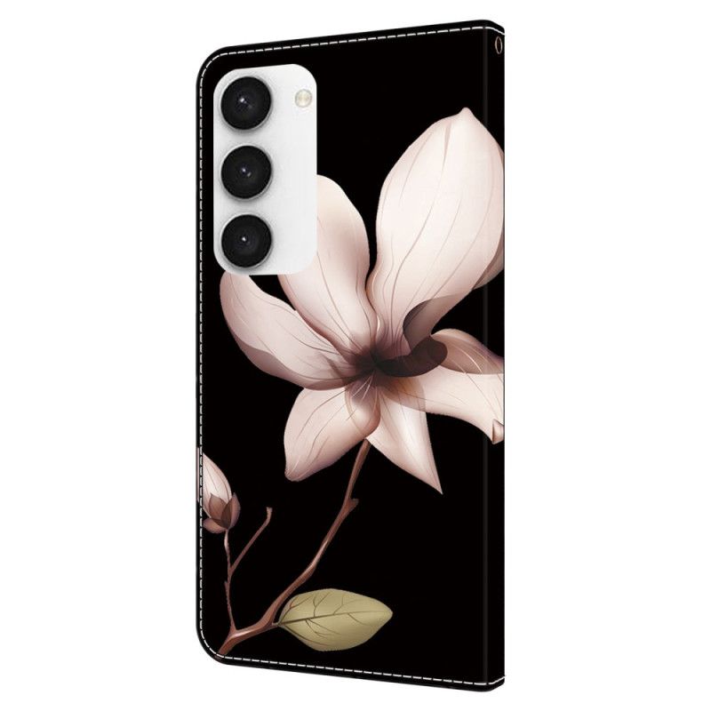 Obudowa Samsung Galaxy S24 5g Etui Na Telefon Różowy Kwiat Na CZarnym Tle