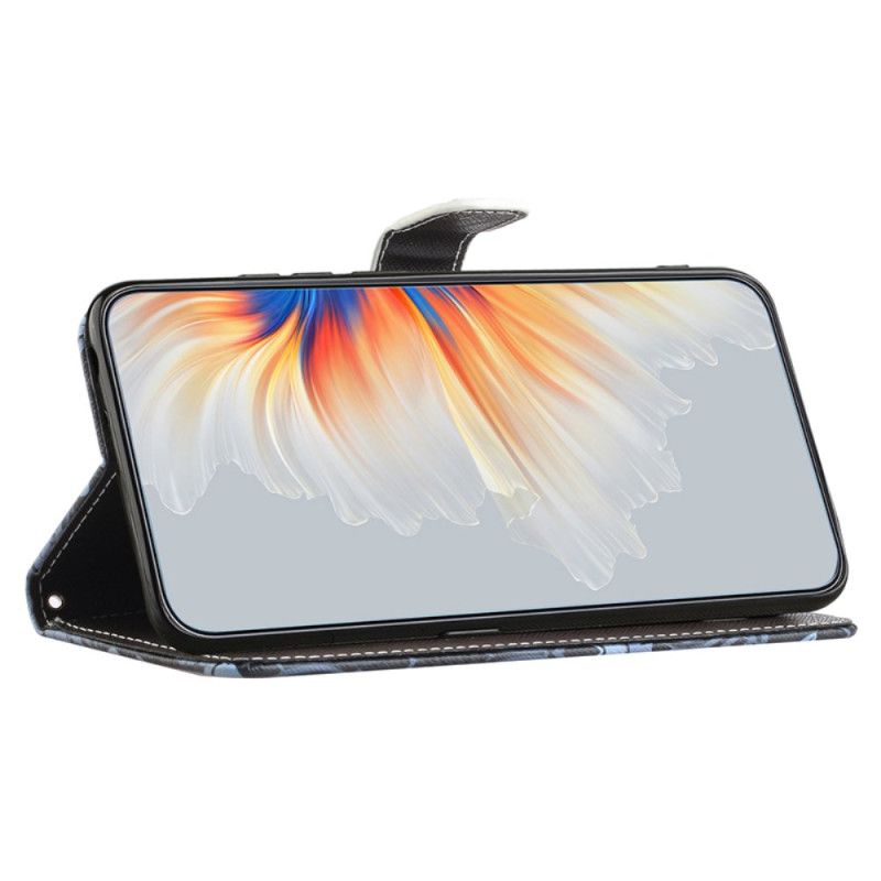 Skórzany Futerał Samsung Galaxy S24 5g Etui Na Telefon Pasek W Panterkę