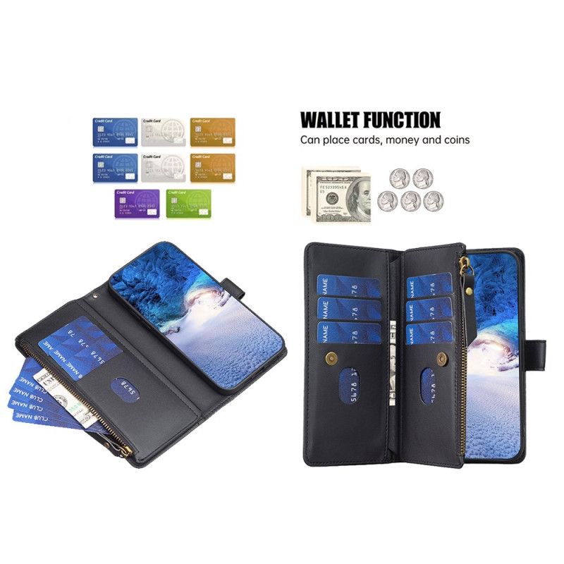 Skórzany Futerał Samsung Galaxy S24 5g Etui Na Telefon Portfel Z Paskiem