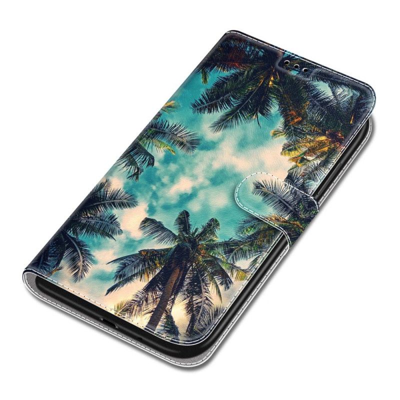 Skórzany Futerał Samsung Galaxy S24 5g Etui Na Telefon Wzór Kokosowy Z Paskiem