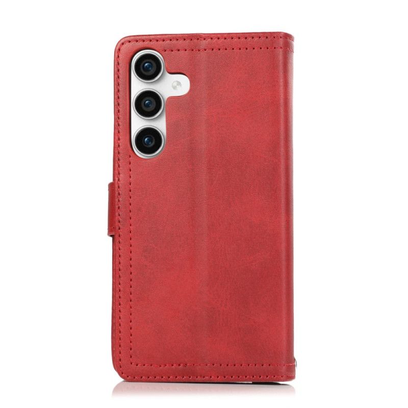 Skórzany Futerał Samsung Galaxy S24 5g Etui Na Telefon Zoptymalizowany Uchwyt Na Kartę Na Smyczy