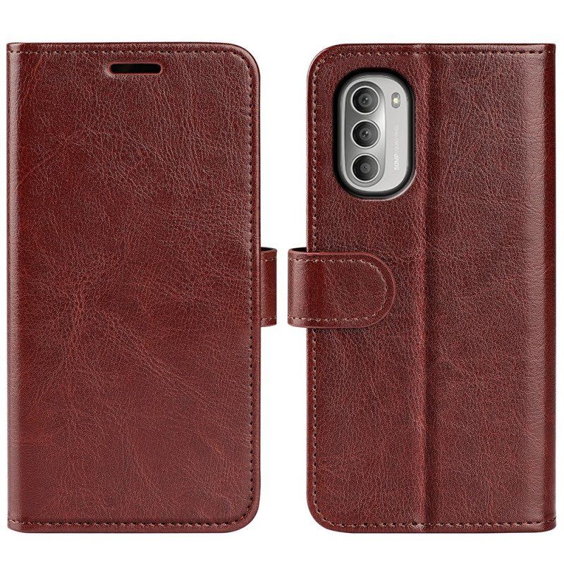 Etui Folio do Moto G51 5G Designerski Efekt Skóry