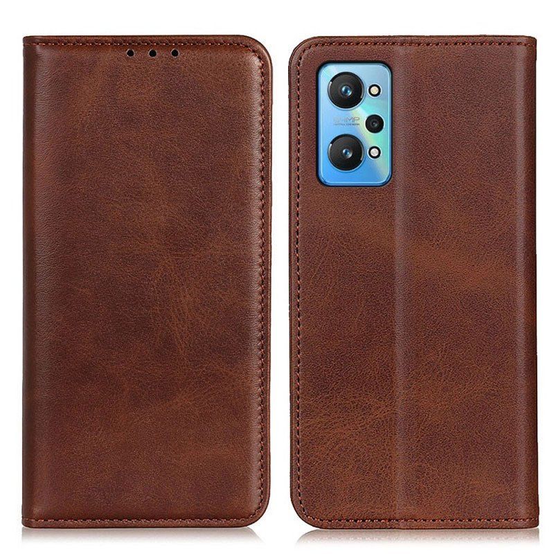 Etui Na Telefon do Realme GT Neo 3T / Neo 2 Etui Folio Elegancka Dwoina Skórzana