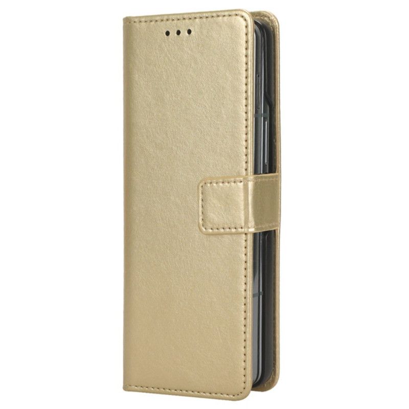 Etui Folio Samsung Galaxy Z Fold 6 Błyszcząca Sztuczna Skóra Etui Ochronne