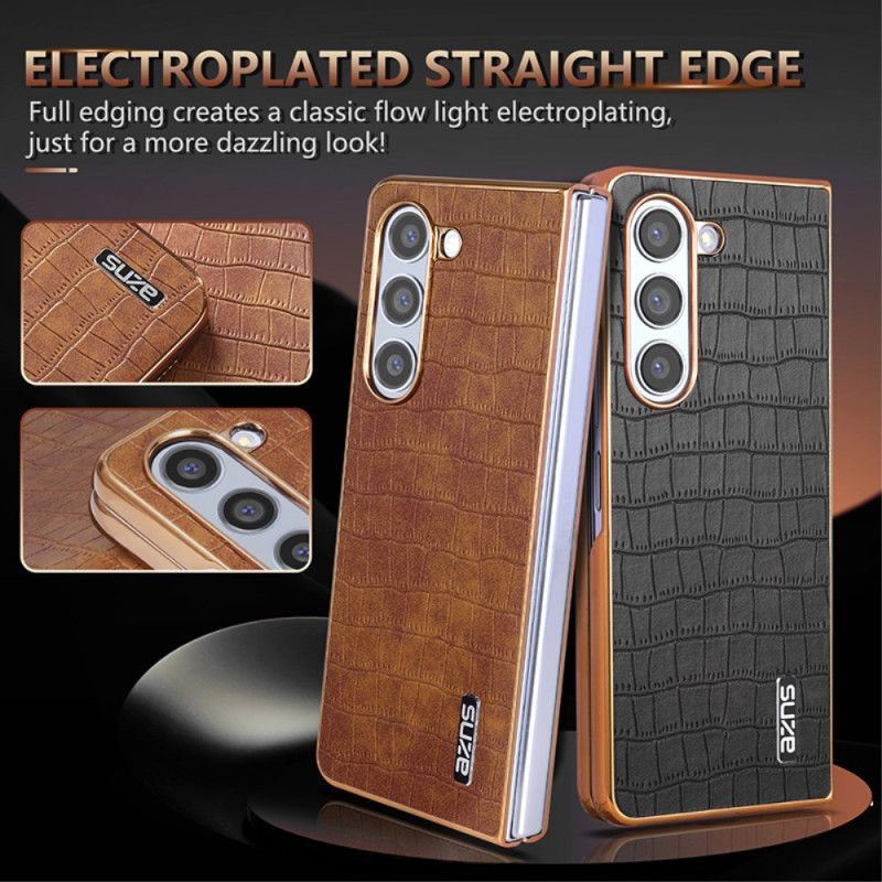 Etui Samsung Galaxy Z Fold 6 Skórzany Styl Azns Etui Ochronne