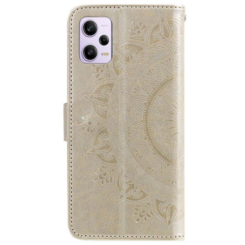 Etui Folio do Xiaomi Redmi Note 12 Pro Mandala Sun Ze Smyczą