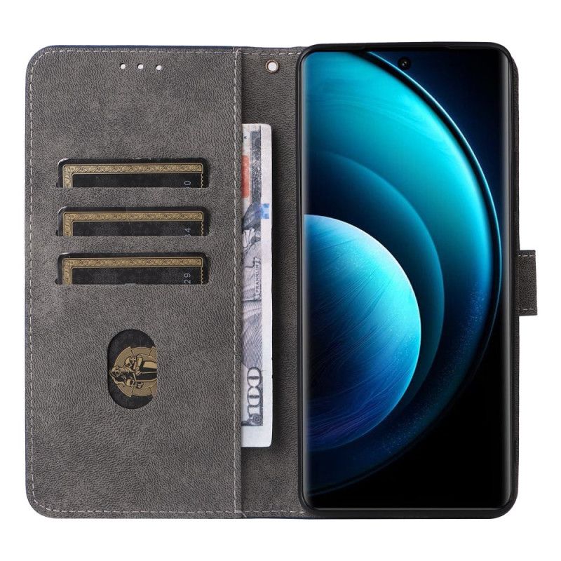 Etui Folio Vivo X100 Pro Pasek Z Efektem Zamszu