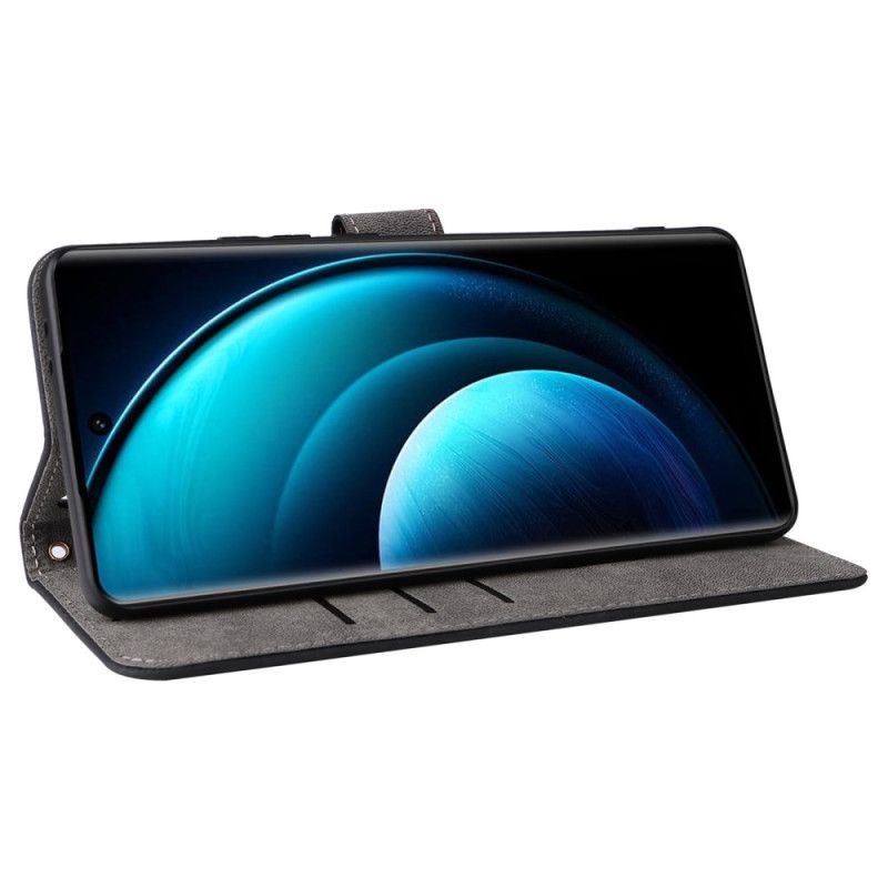 Etui Folio Vivo X100 Pro Pasek Z Efektem Zamszu