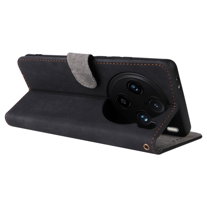 Etui Folio Vivo X100 Pro Pasek Z Efektem Zamszu