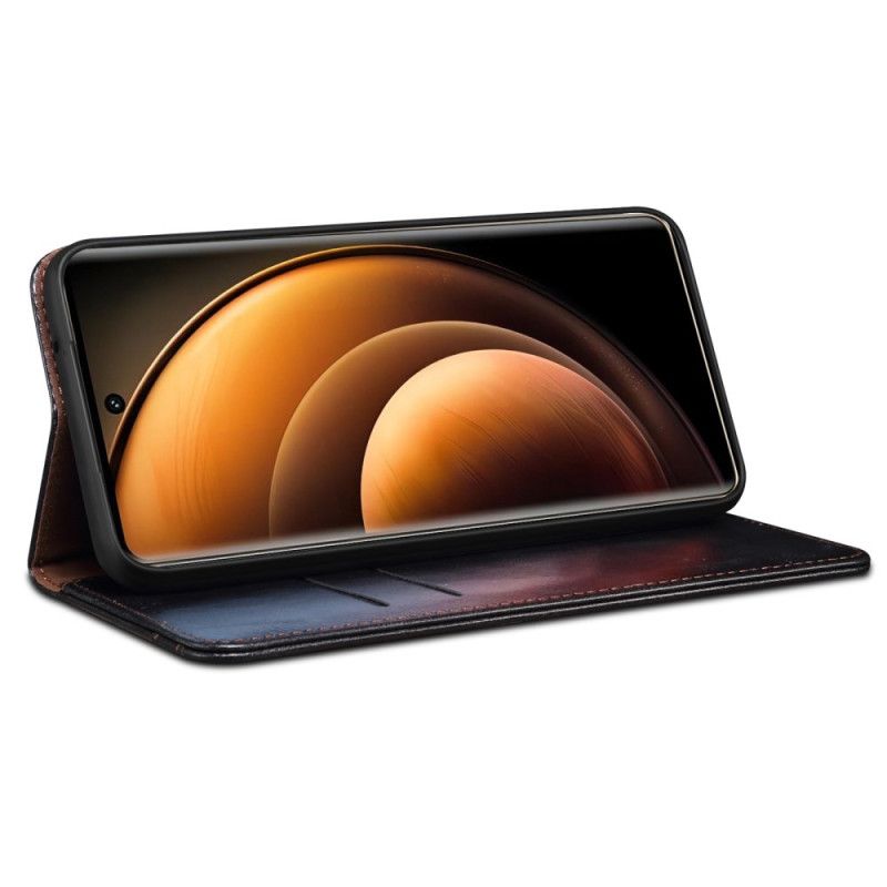 Flip Kotelot Vivo X100 Pro Woskowana Skóra Syntetyczna Etui Ochronne