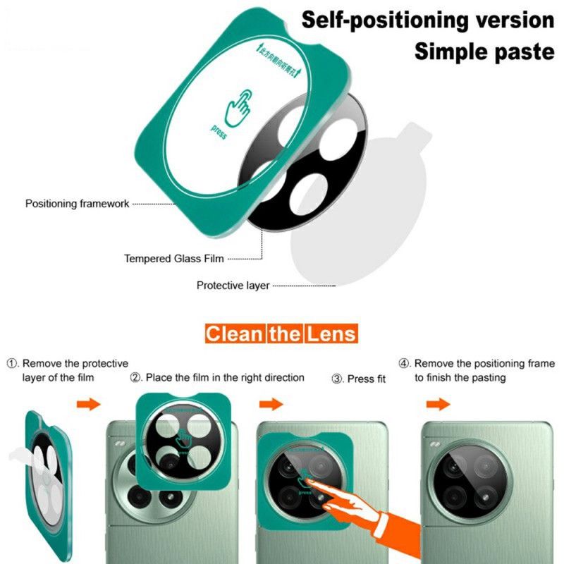 Szkło Hartowane Ochronne Na Obiektyw Do Vivo X100 Pro Samopozycjonująca Się Ramka (wersja CZarna)