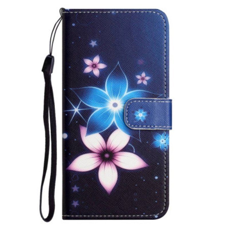 Etui Folio do Samsung Galaxy S23 5G Kwiaty Księżycowe