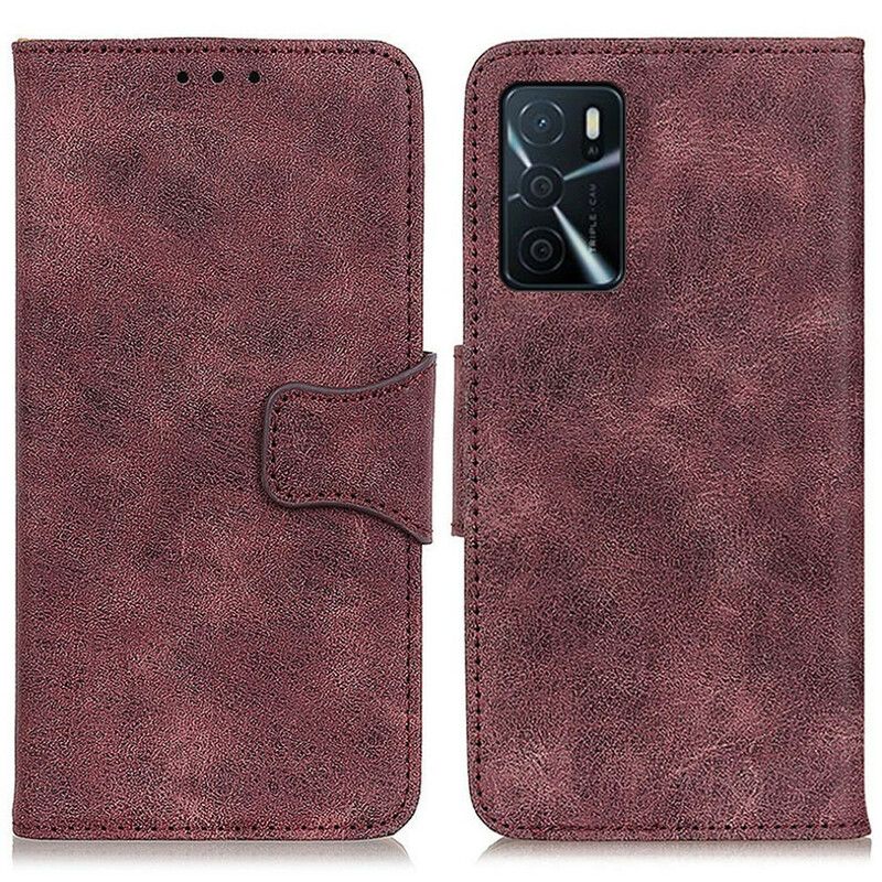 Etui Folio Do Oppo A16 / A16s Vintage Split Skóra