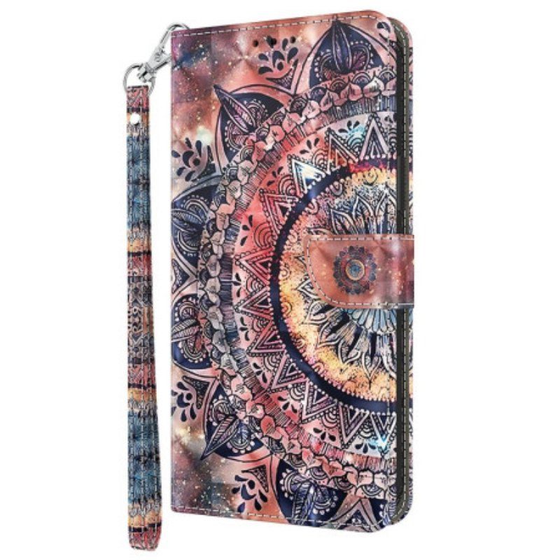 Obudowa Etui Na Telefon do iPhone 15 Pro z Łańcuch Mandala Z Paskiem