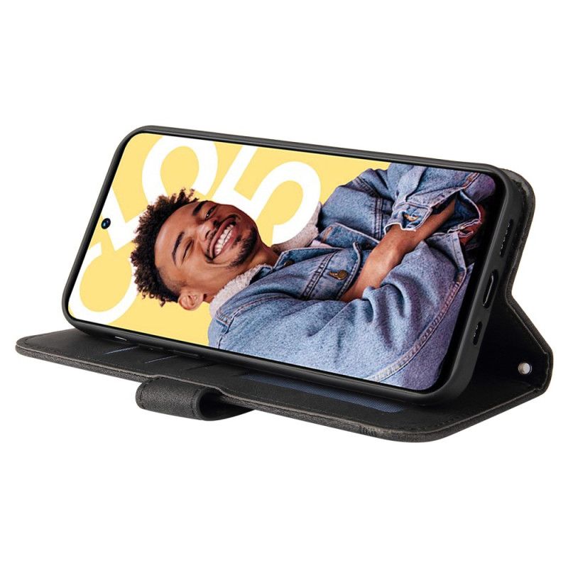 Etui Folio Do Realme C55 Dekoracyjne Nity Z Efektem Zamszu