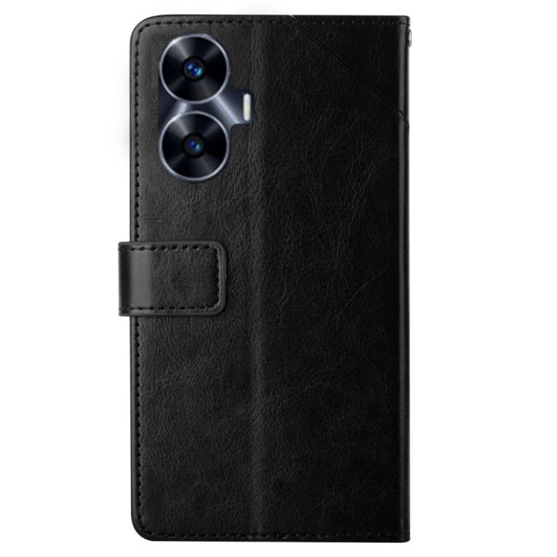 Etui Folio Do Realme C55 Pasek Z Wzorem Y