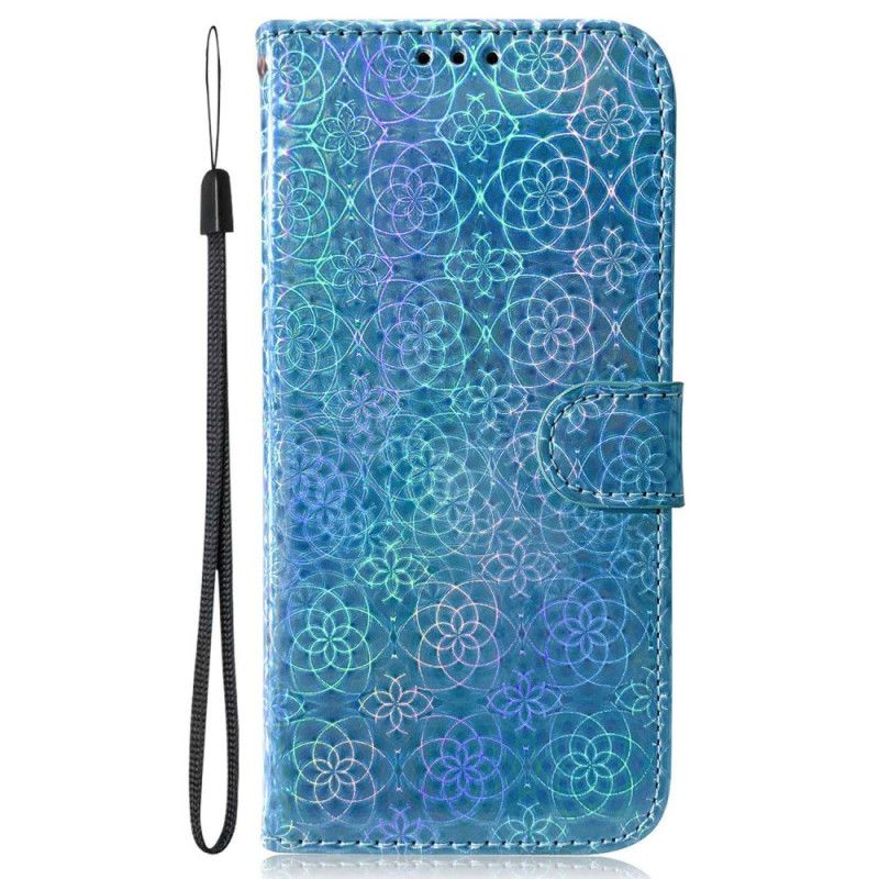 Etui Folio Do Realme C55 Portfel Z Paskiem W Stylu Disco