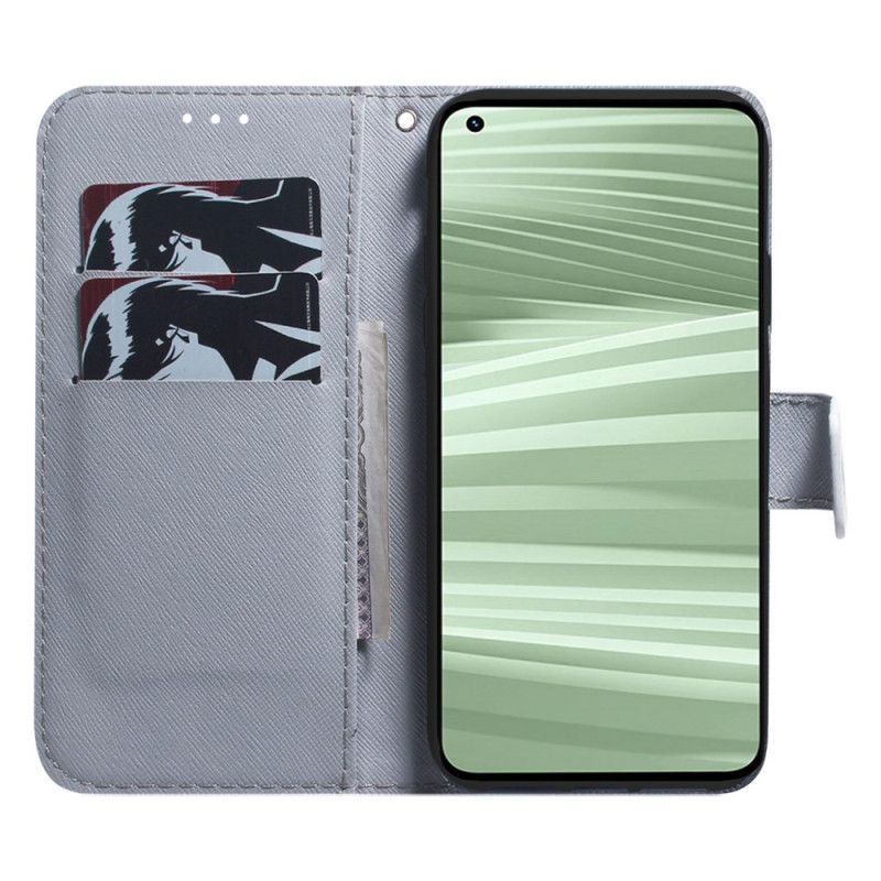 Etui Folio Do Realme C55 Śniący Lew