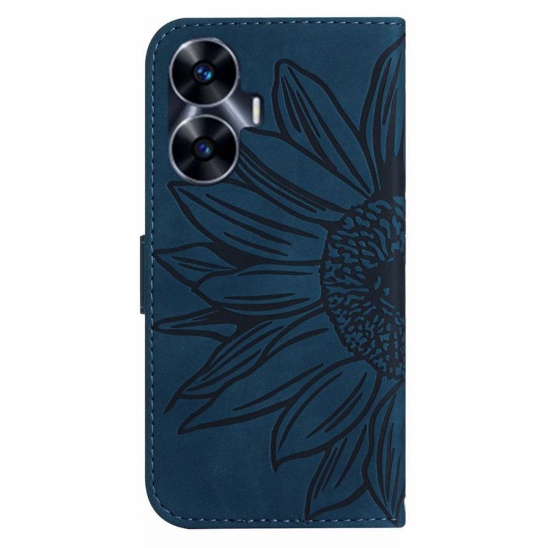 Etui Folio Do Realme C55 Torba Na Ramię Z Nadrukiem Słonecznika