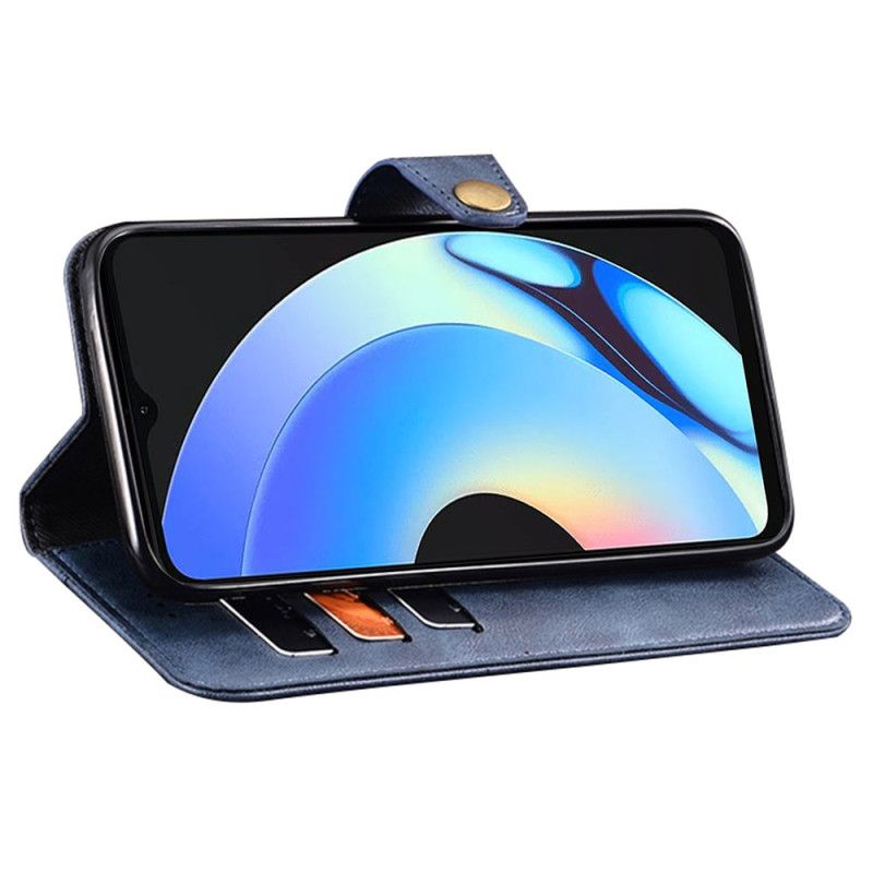 Etui Folio Do Realme C55 Złote Guziki Idewei