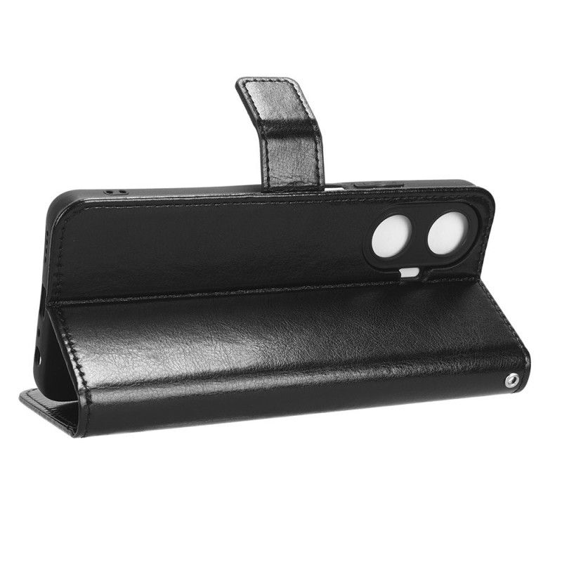 Etui Folio Realme C55 Błyszczący Pasek Ze Sztucznej Skóry Etui Ochronne