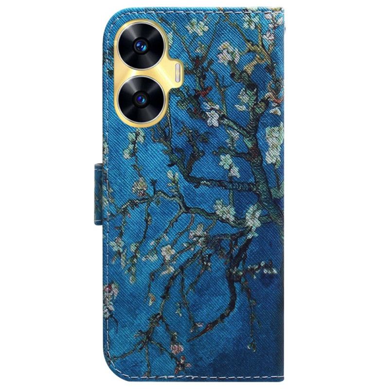 Etui Folio Realme C55 Kwiaty Moreli