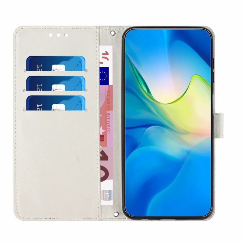 Etui Folio Realme C55 Marmur Ze Smyczą Etui Ochronne