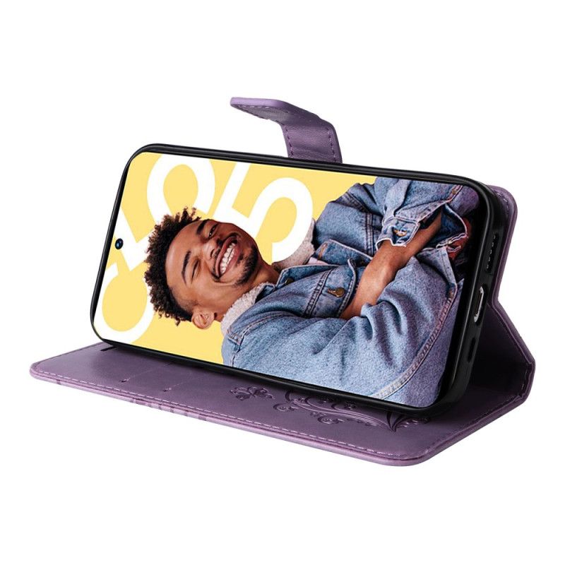 Etui Folio Realme C55 Pasek Z Gigantycznymi Motylami Etui Ochronne