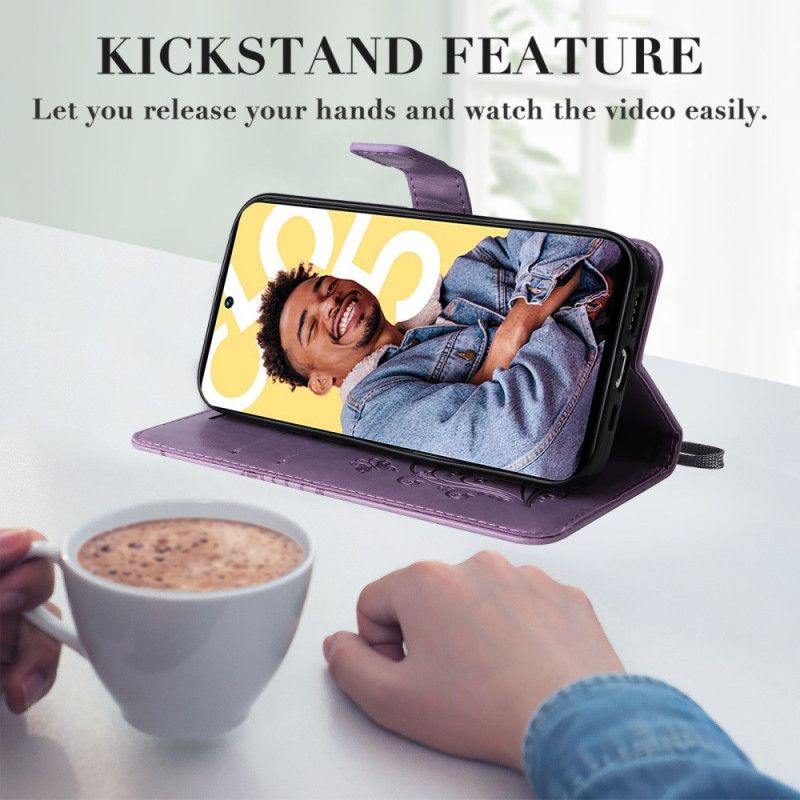 Etui Folio Realme C55 Pasek Z Gigantycznymi Motylami Etui Ochronne