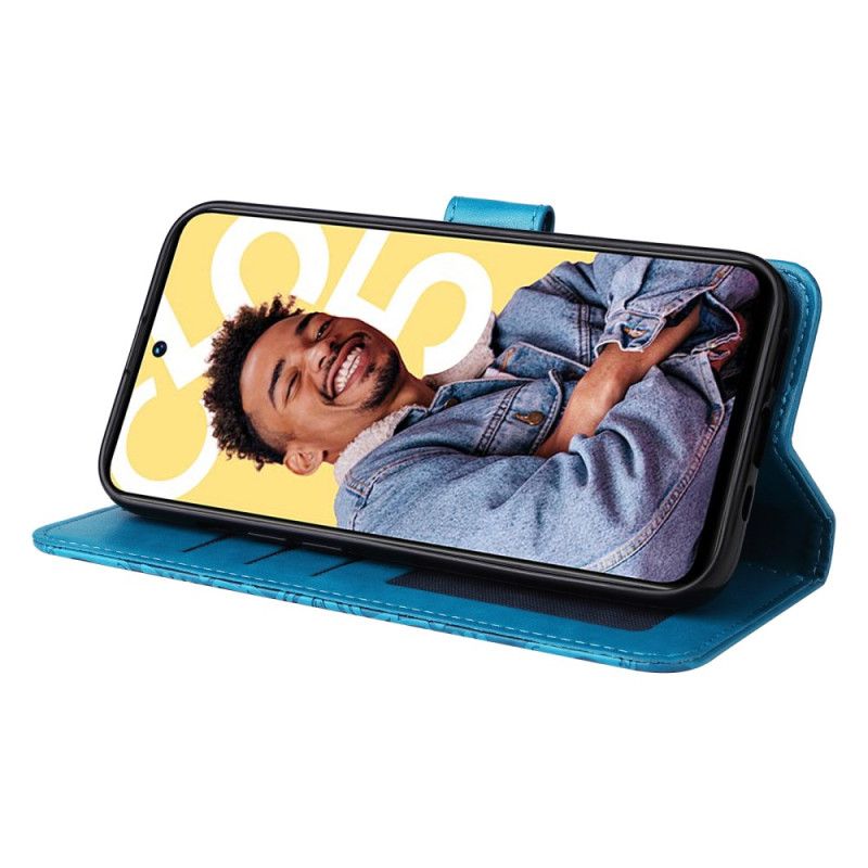 Etui Folio Realme C55 Pasek Ze Wzorem Słonecznika Etui Ochronne