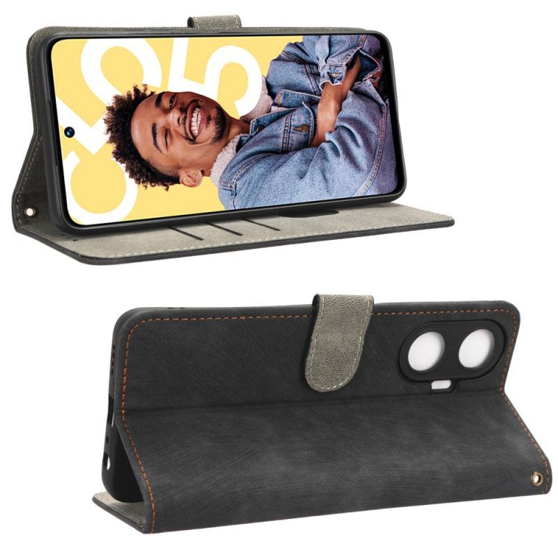 Etui Folio Realme C55 Portfel Z Paskiem Blokującym Rfid Etui Ochronne