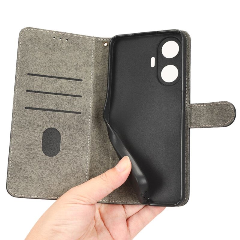 Etui Folio Realme C55 Portfel Z Paskiem Blokującym Rfid Etui Ochronne