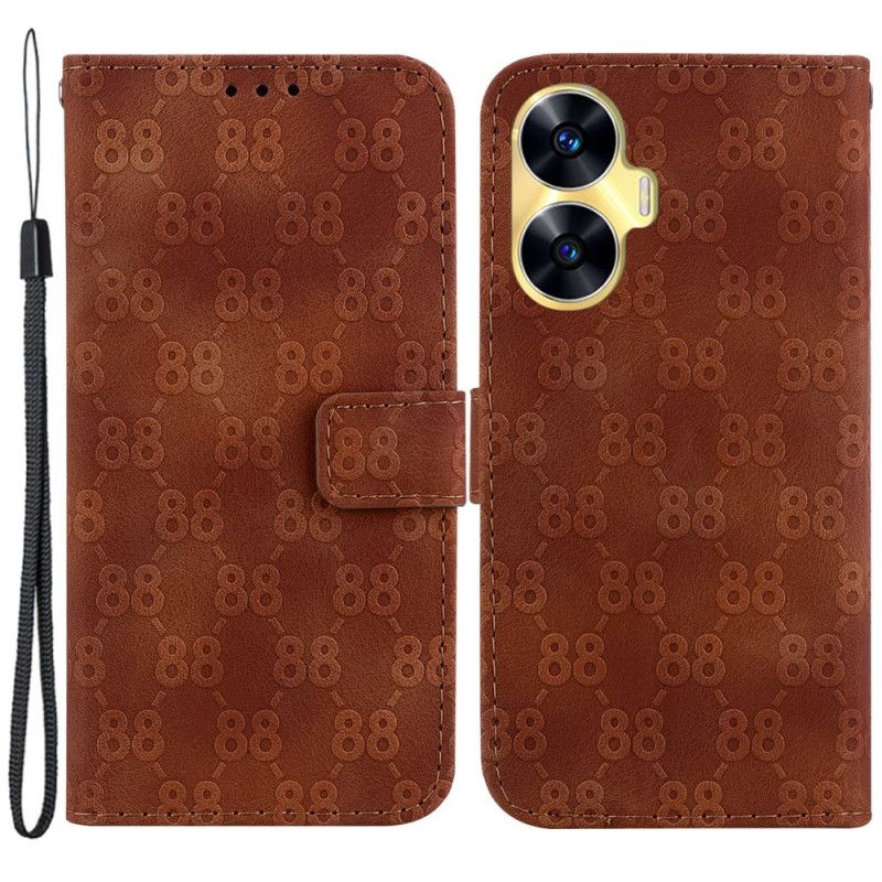 Etui Folio Realme C55 Wzór 88 Z Paskiem
