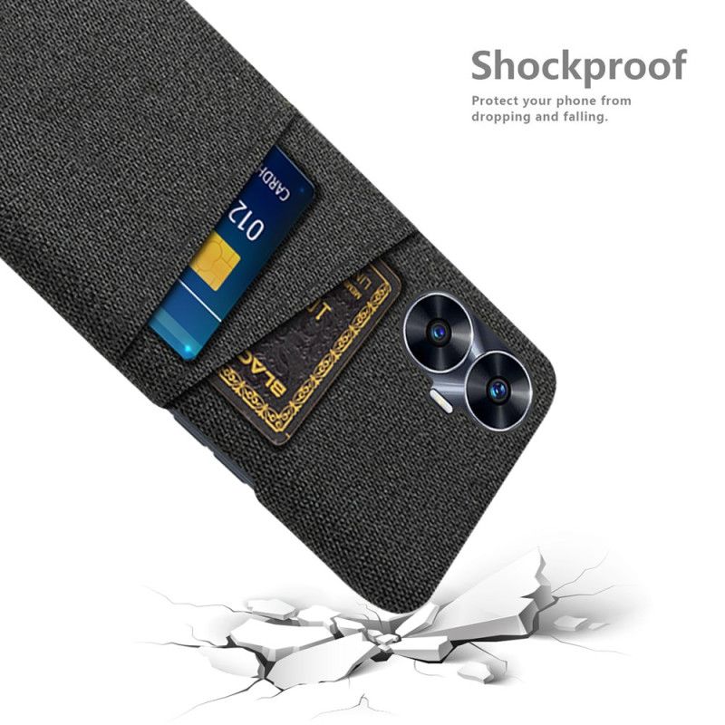 Futerały Realme C55 Etui Na Telefon Podwójny Uchwyt Na Kartę Z Materiału